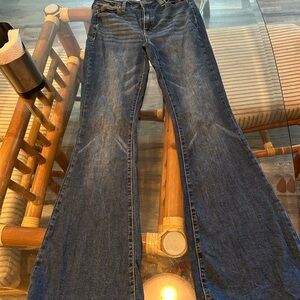 SO Women's Flare Jeans in Deep Blue